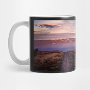 Country road at sunset Mug